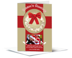 Christmas Large Red Bow Cards with photo 5.50